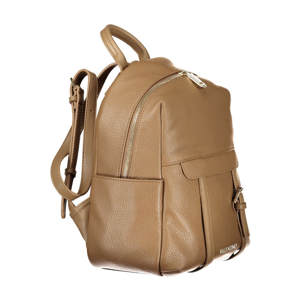 Mario Valentino Brown Polyurethane Women's Women's Backpack