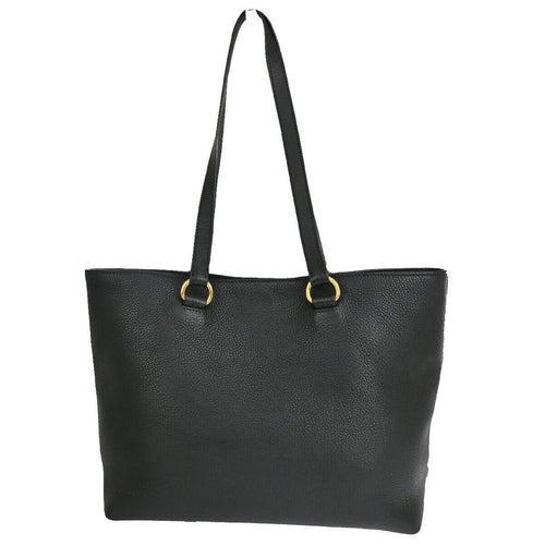 Prada Vitello Black Leather Shoulder Bag (Pre-Owned)