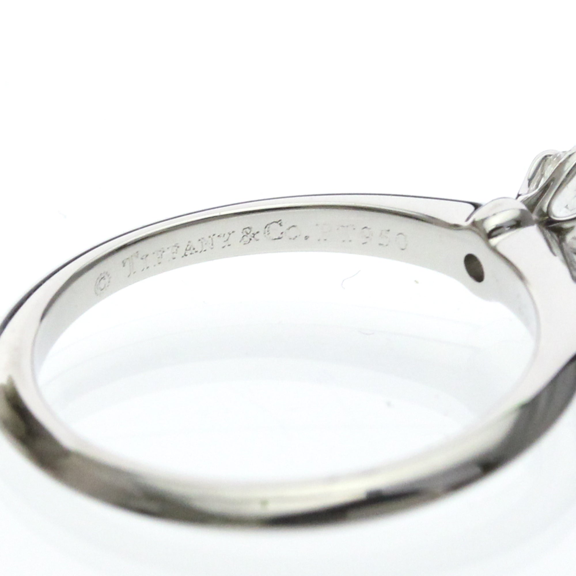 Tiffany & Co. Tiffany Setting Solitaire Platinum With Diamond Silver Platinum Ring Jewelry (Pre-Owned)