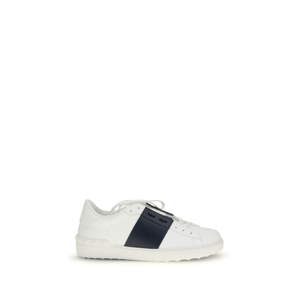 Valentino Garavani Blue Calf Leather Bos Taurus Low Top Men's Sneakers
