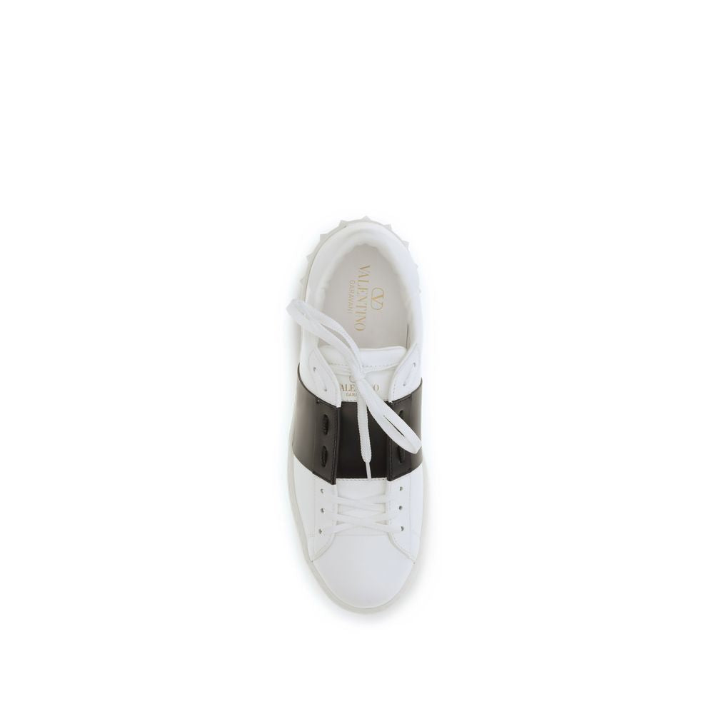Valentino Garavani Blue Calf Leather Bos Taurus Low Top Men's Sneakers