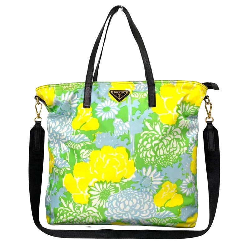 Prada Flower Multicolour Synthetic Tote Bag (Pre-Owned)