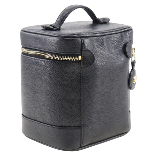 Chanel Vanity Black Leather Handbag (Pre-Owned)