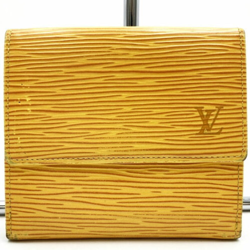 Louis Vuitton Porte-Monnaie Yellow Leather Wallet  (Pre-Owned)