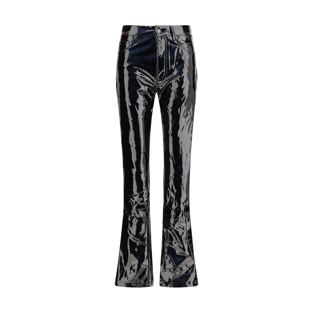 Fiorucci Black Polyethylene Casual Women's Pants