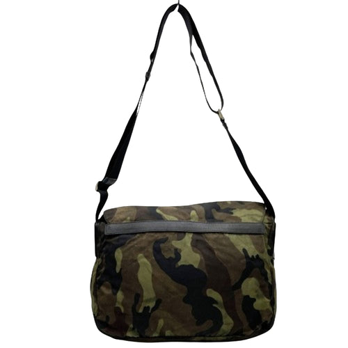 Prada Messenger Khaki Synthetic Shoulder Bag (Pre-Owned)