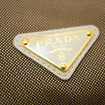 Prada -- Brown Canvas Shoulder Bag (Pre-Owned)