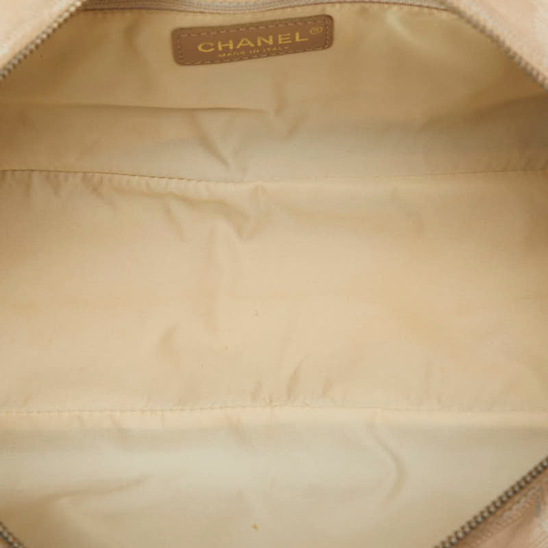 Chanel Travel Line Beige Synthetic Handbag (Pre-Owned)