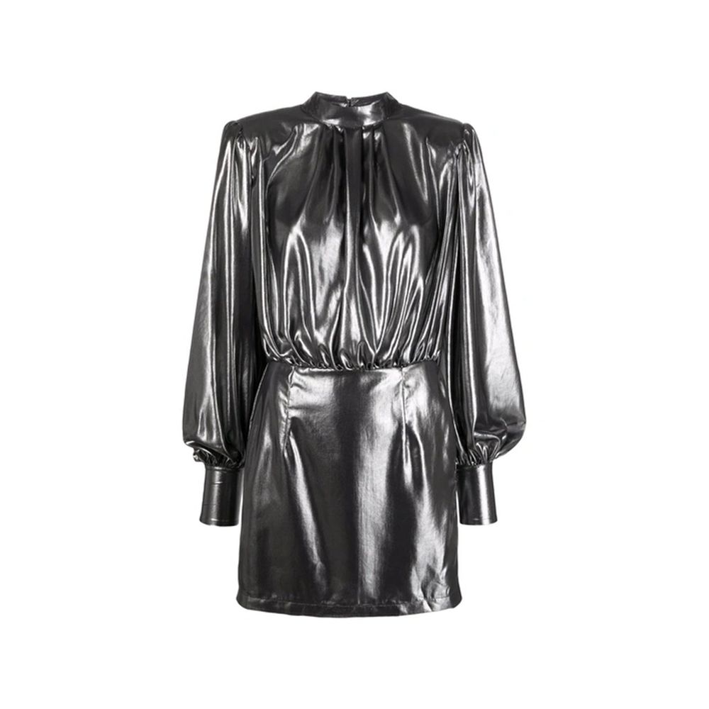 BLANCA VITA Silver Polyester Cocktail Women's Dress