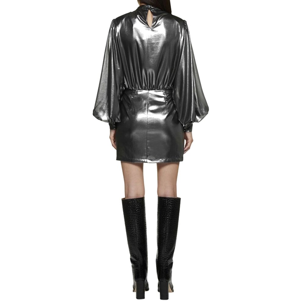 BLANCA VITA Silver Polyester Cocktail Women's Dress