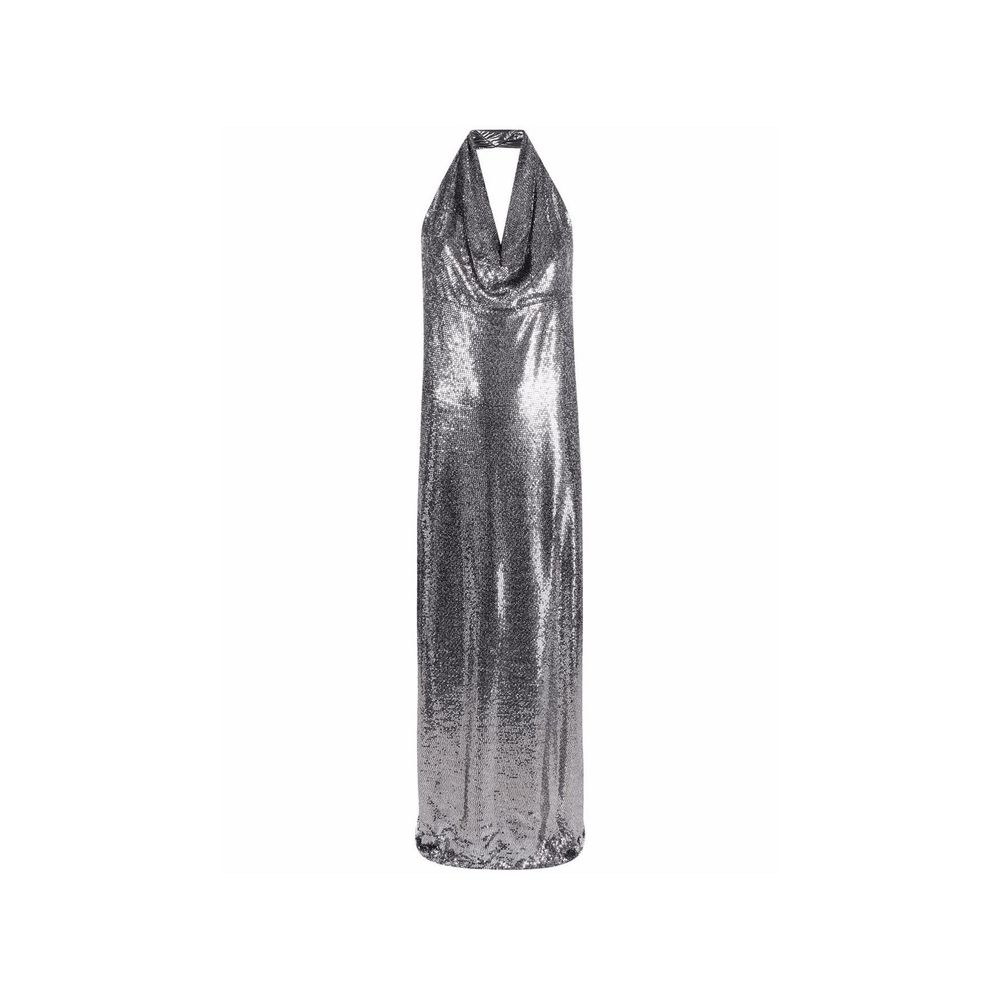 BLANCA VITA Silver Elastane Cocktail Women's Dress