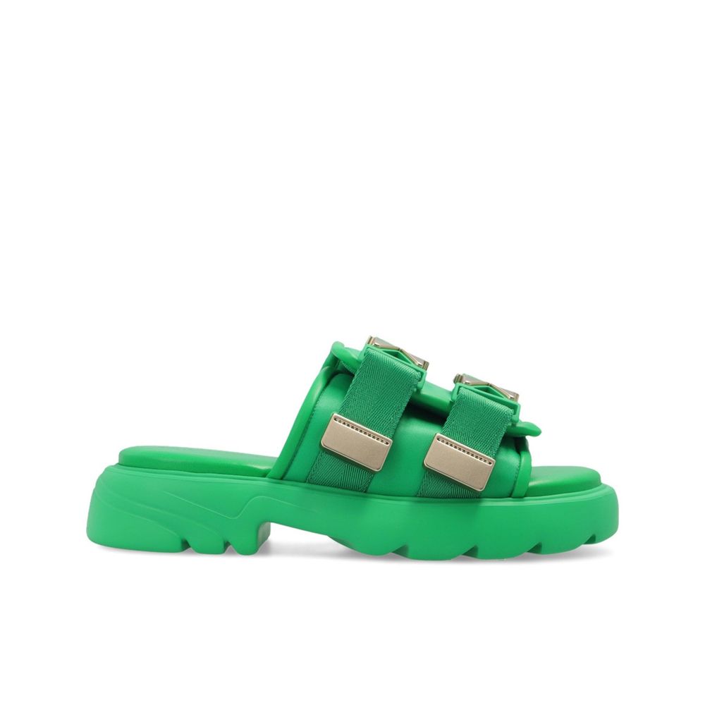 Bottega Veneta Bicolor Nylon Women's Slides