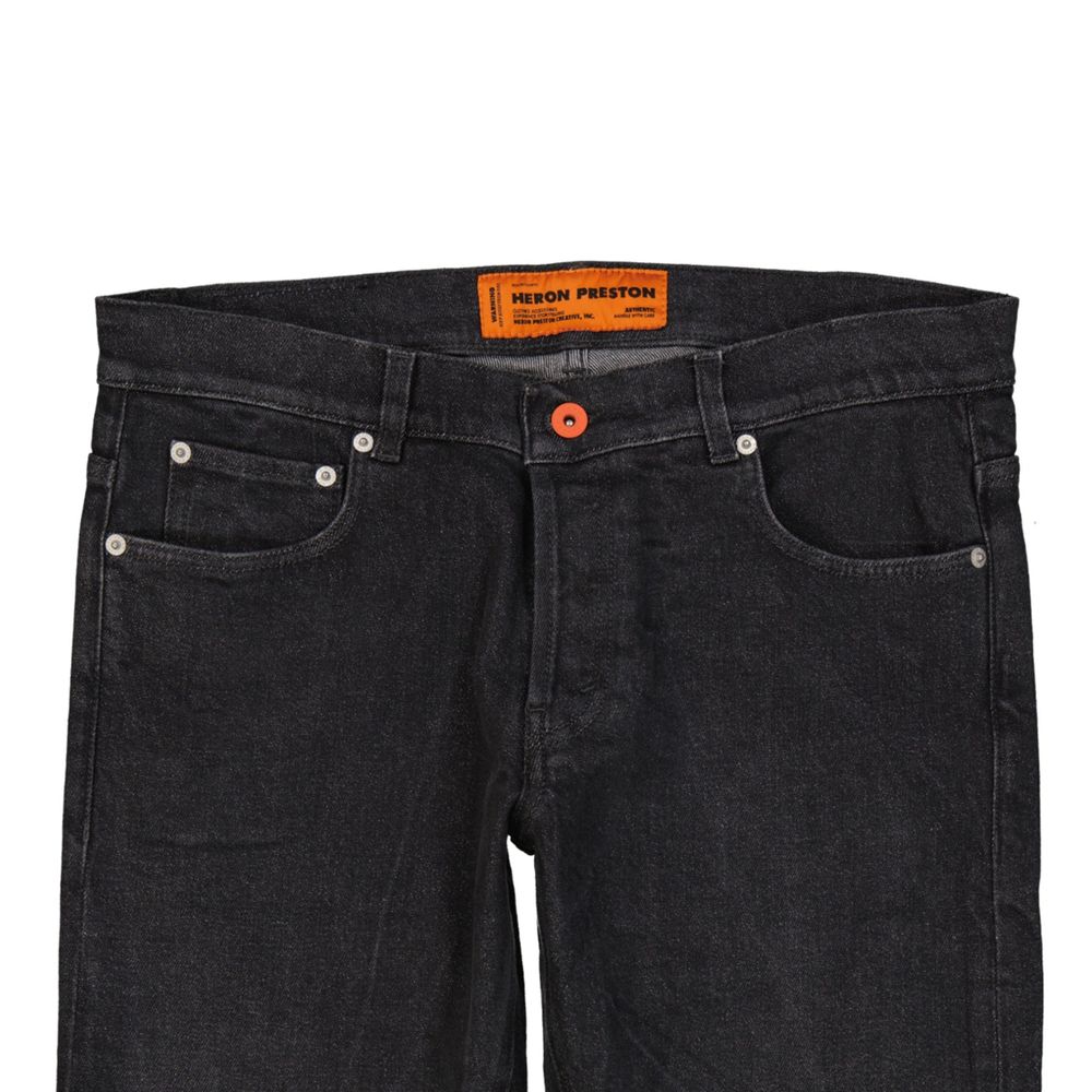 Heron Preston Black Cotton Slim Fit Men's Jeans