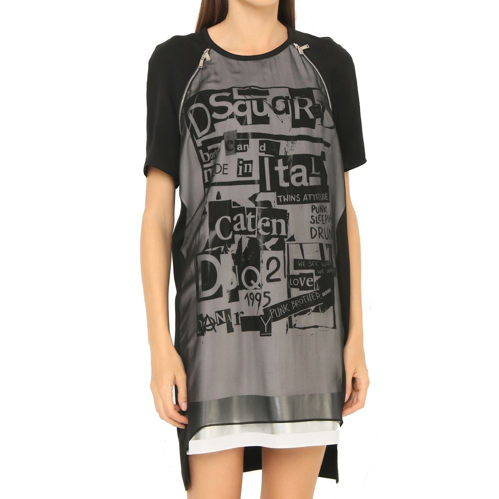 Dsquared² Black Silk Casual Women's Dress
