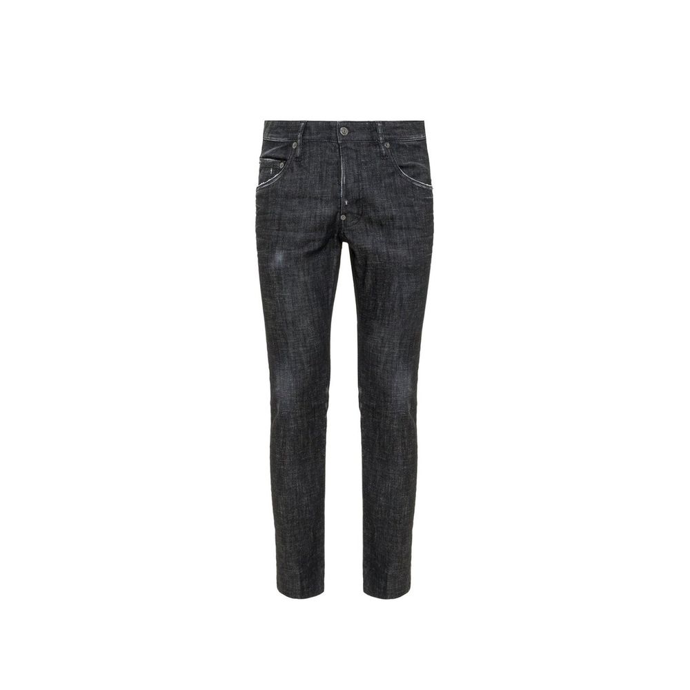 Dsquared² Black Cotton Slim Fit Women's Jeans