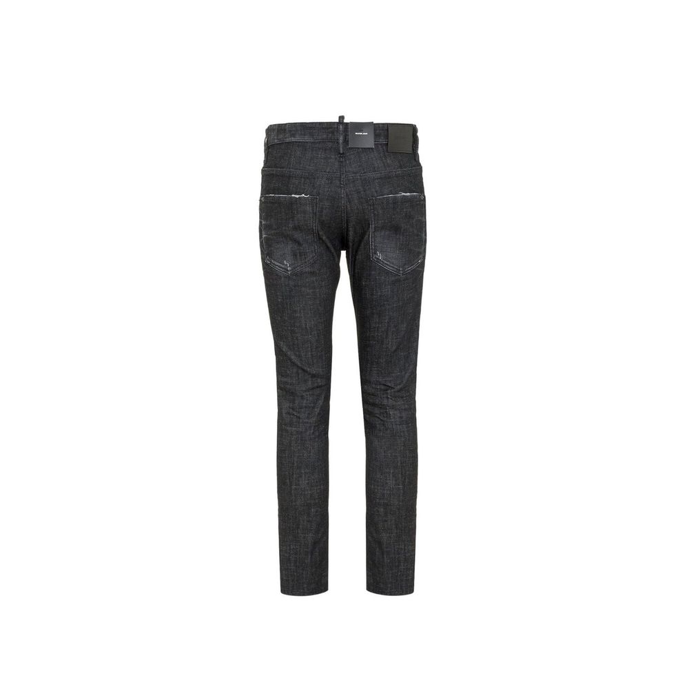 Dsquared² Black Cotton Slim Fit Women's Jeans
