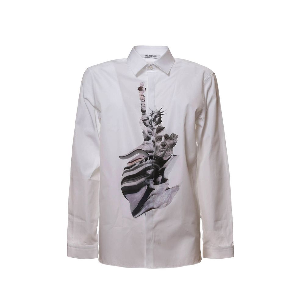 Neil Barrett White Cotton Dress Men's Shirt