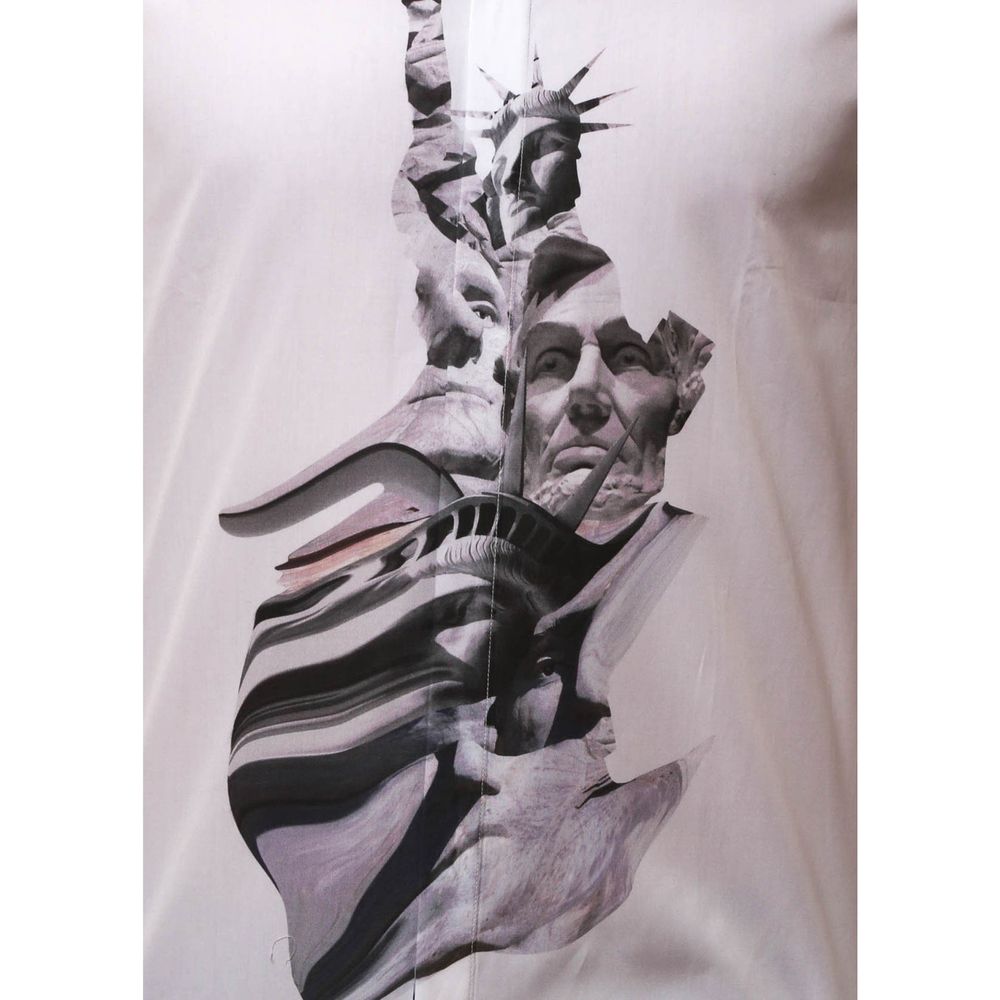 Neil Barrett White Cotton Dress Men's Shirt