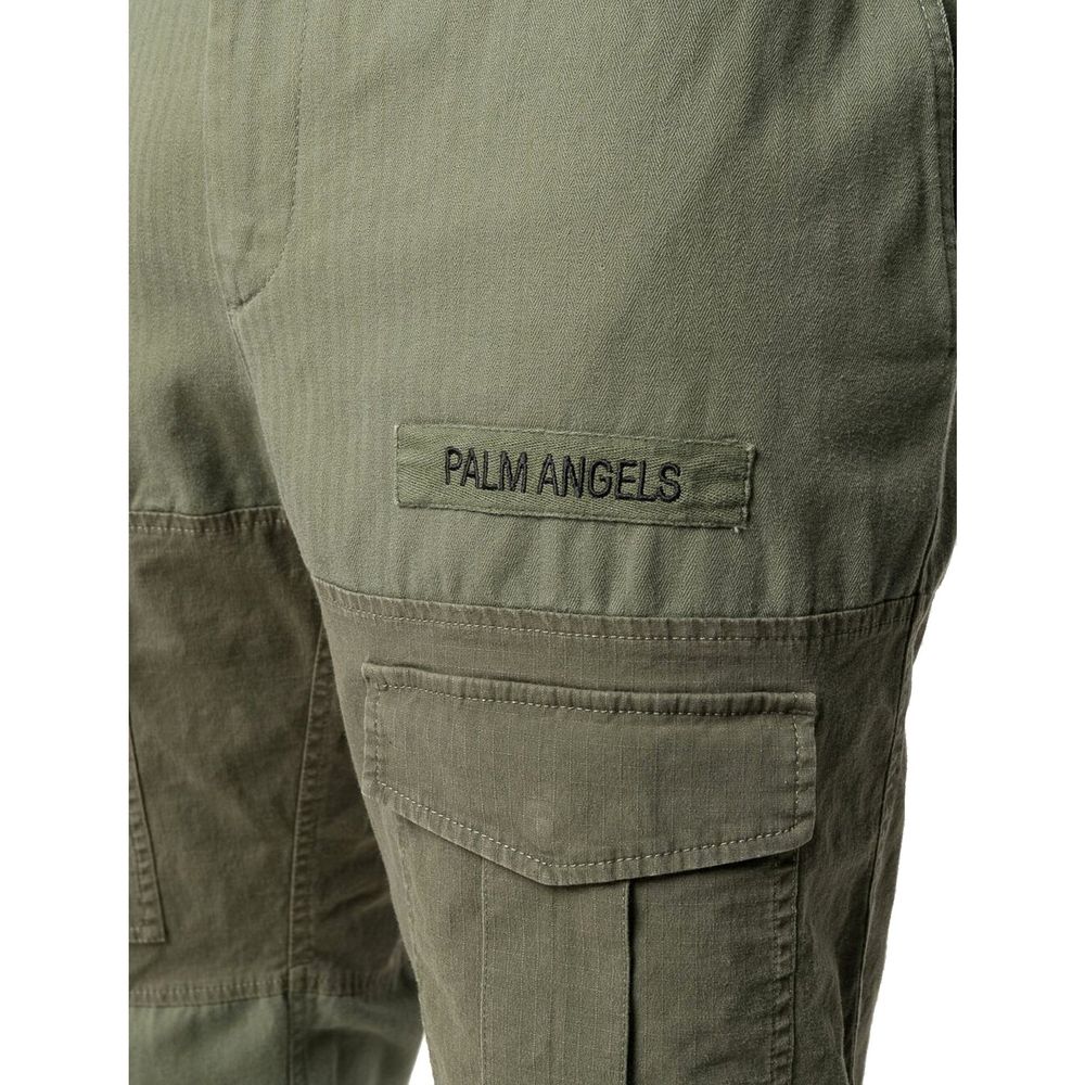 Palm Angels Bicolor Cotton Cargo Men's Pants