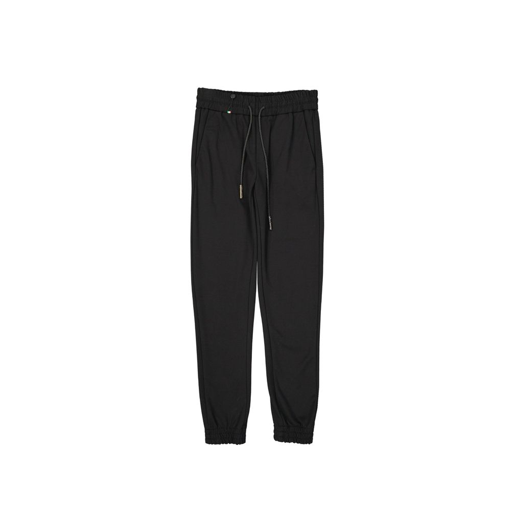 Philipp Plein Black Elastane Joggers (Workout Men's Pants)