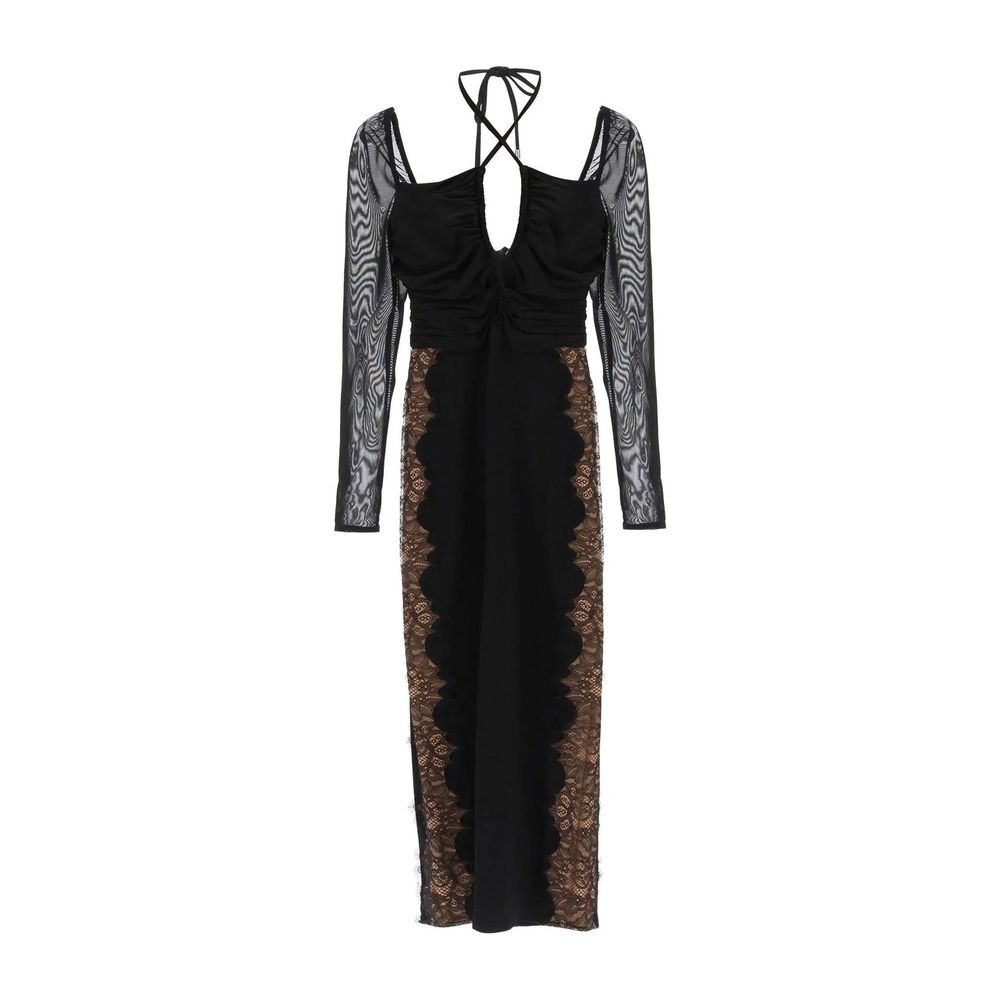 Self-Portrait Black Polyester Cocktail Women's Dress