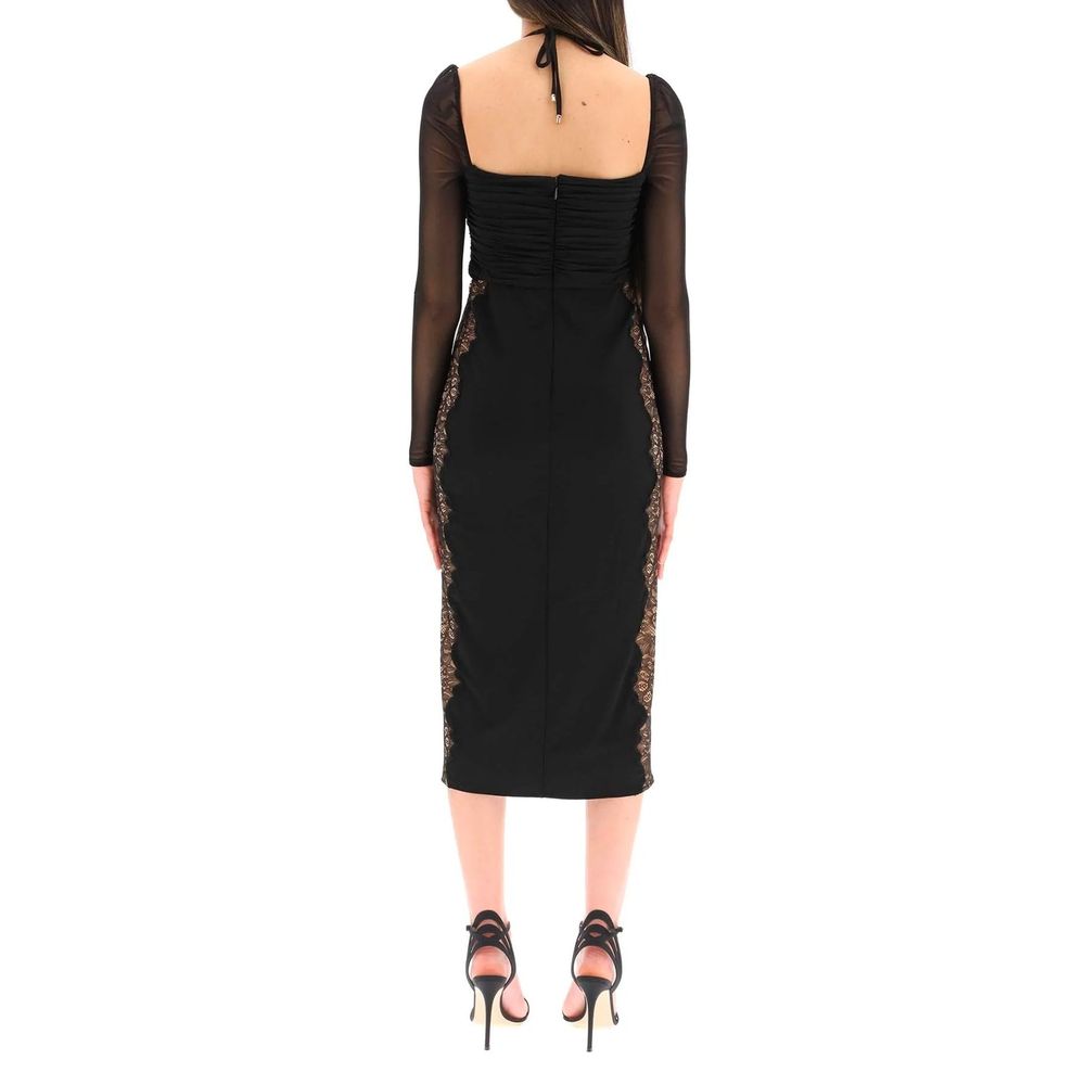 Self-Portrait Black Polyester Cocktail Women's Dress
