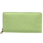 Gucci Zip Around Green Leather Wallet  (Pre-Owned)
