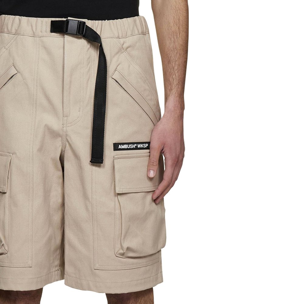 Ambush Beige Cotton Bermuda Men's Shorts