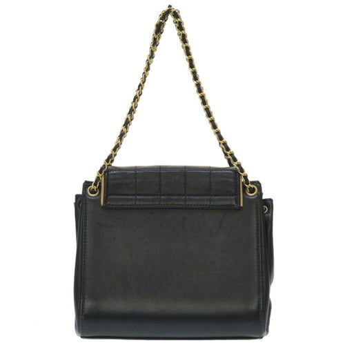 Chanel 2,55 Black Leather Shoulder Bag (Pre-Owned)