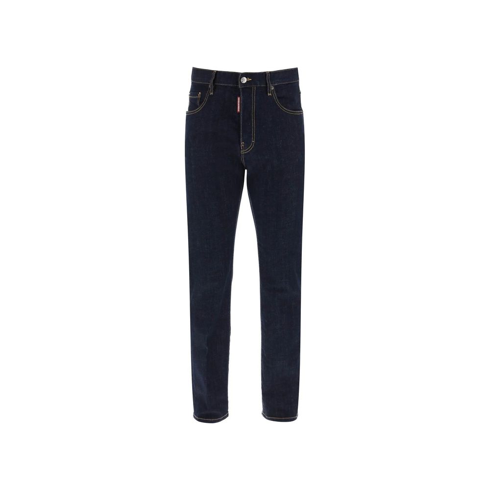 Dsquared² Blue Cotton Straight-Leg Men's Jeans
