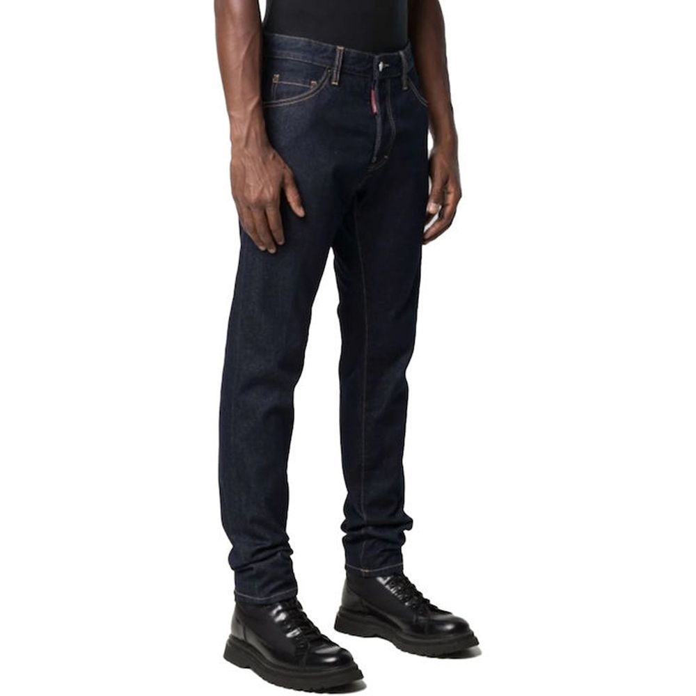 Dsquared² Blue Cotton Straight-Leg Men's Jeans