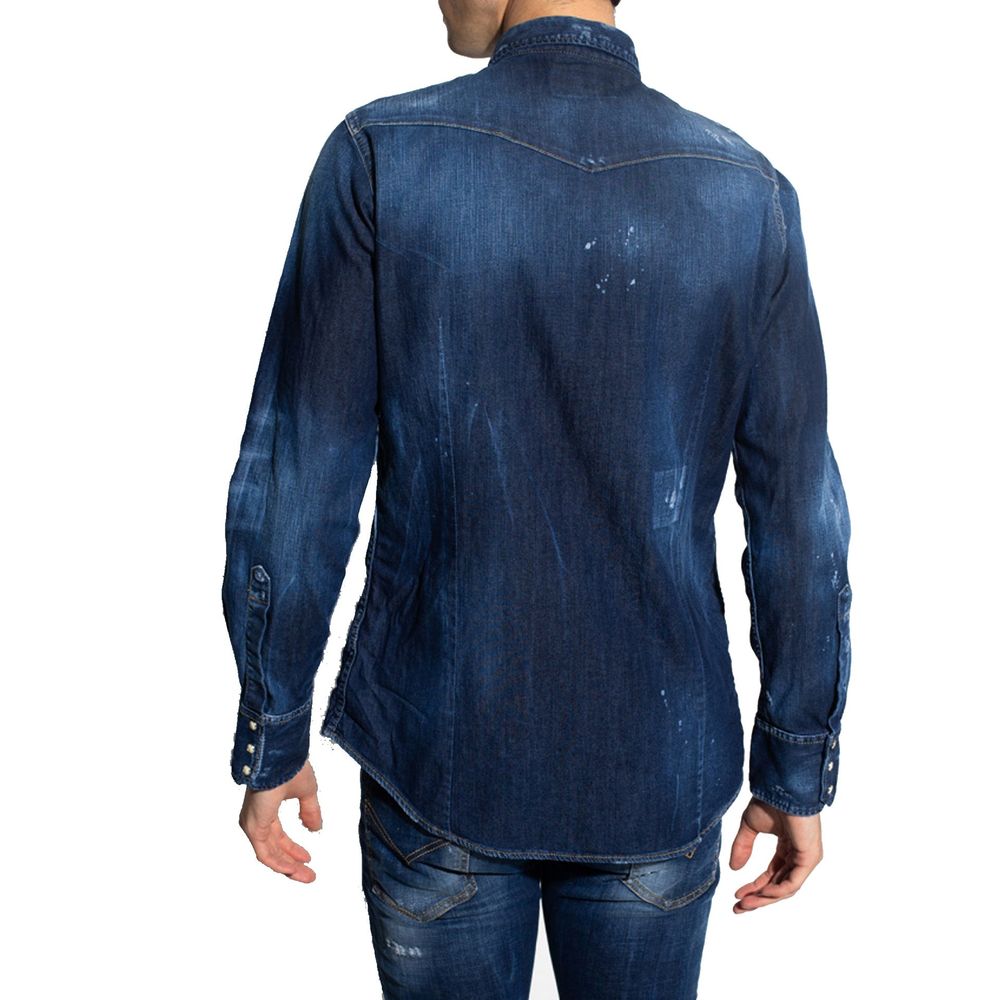 Dsquared² Blue Denim Men's Shirt