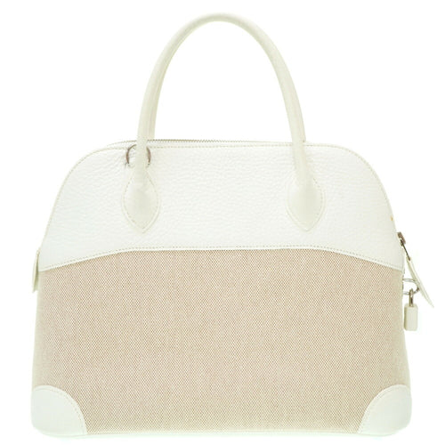 Hermès Bolide White Leather Handbag (Pre-Owned)