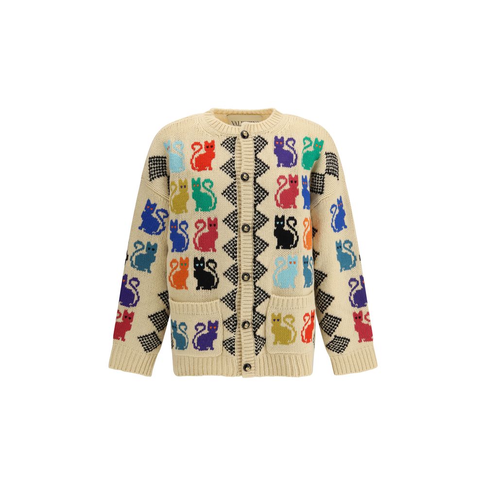 Valentino Multicolor Wool Men's Cardigan