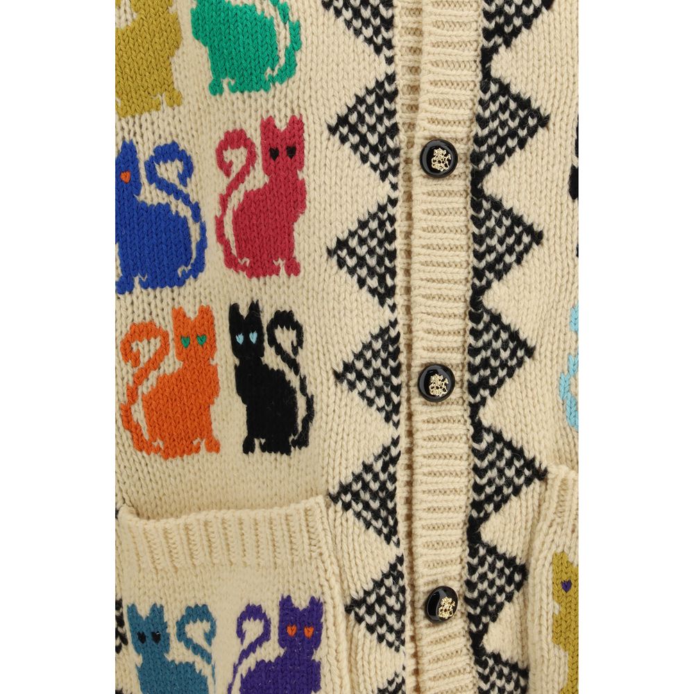 Valentino Multicolor Wool Men's Cardigan