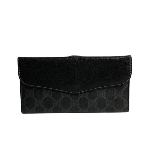 Gucci Ophidia Black Canvas Wallet  (Pre-Owned)