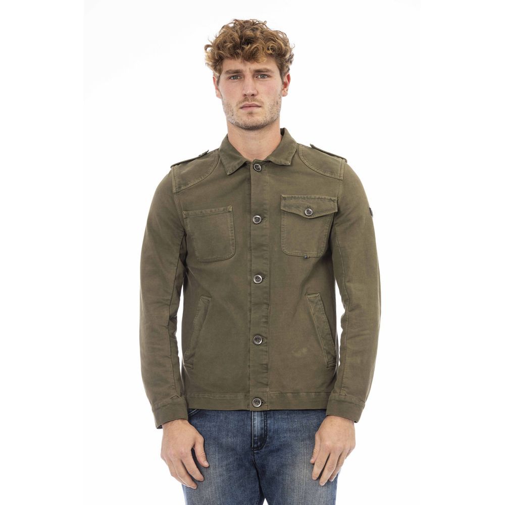 Distretto12 Bicolor Cotton Men's Coat