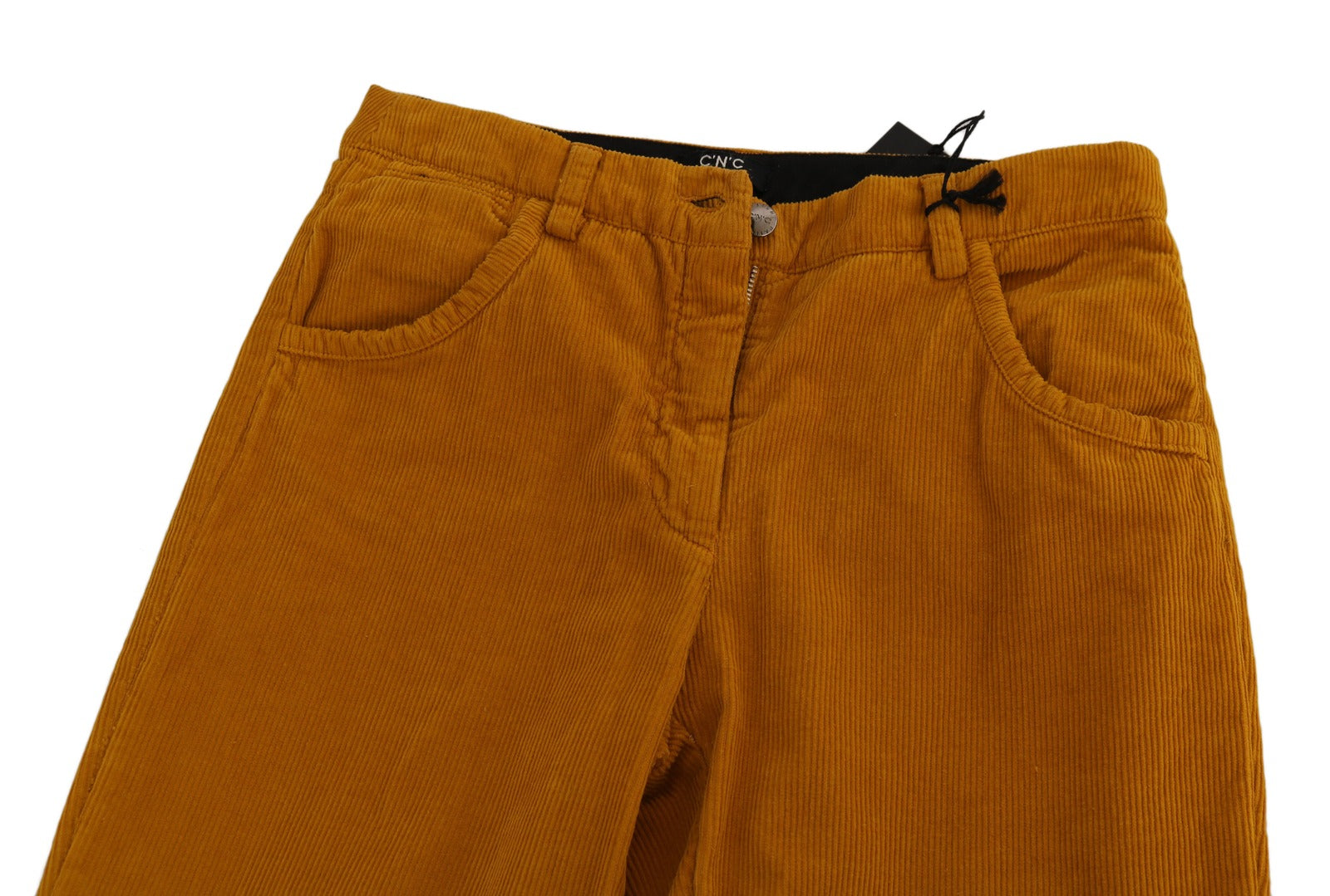 Costume National Orange High Waist Straight Trouser Women's Pants