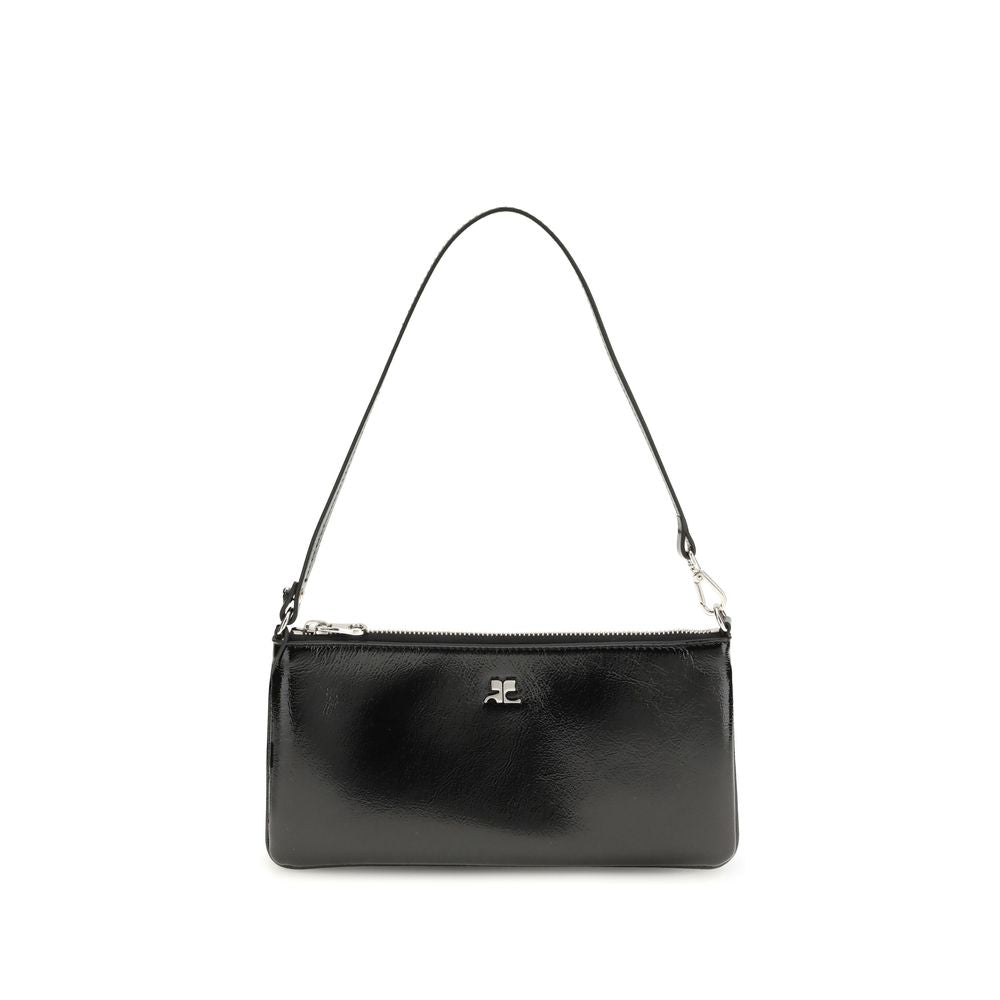 Courrèges Black Cowhide Shoulder Women's Bag