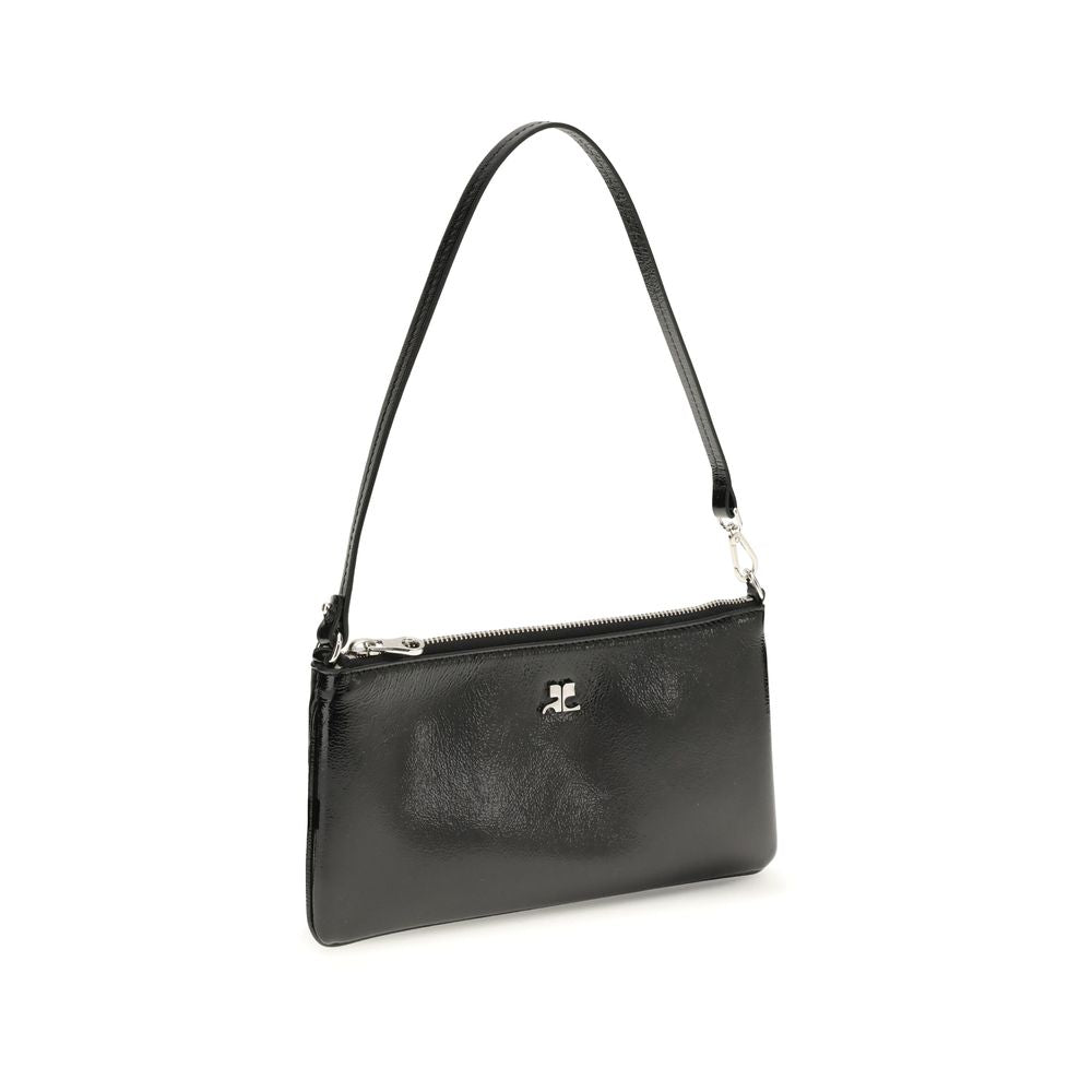 Courrèges Black Cowhide Shoulder Women's Bag