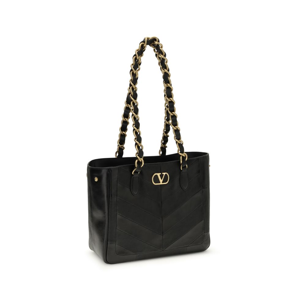 Valentino Garavani Black Napa Leather / Calf Bos Taurus Shoulder Women's Bag
