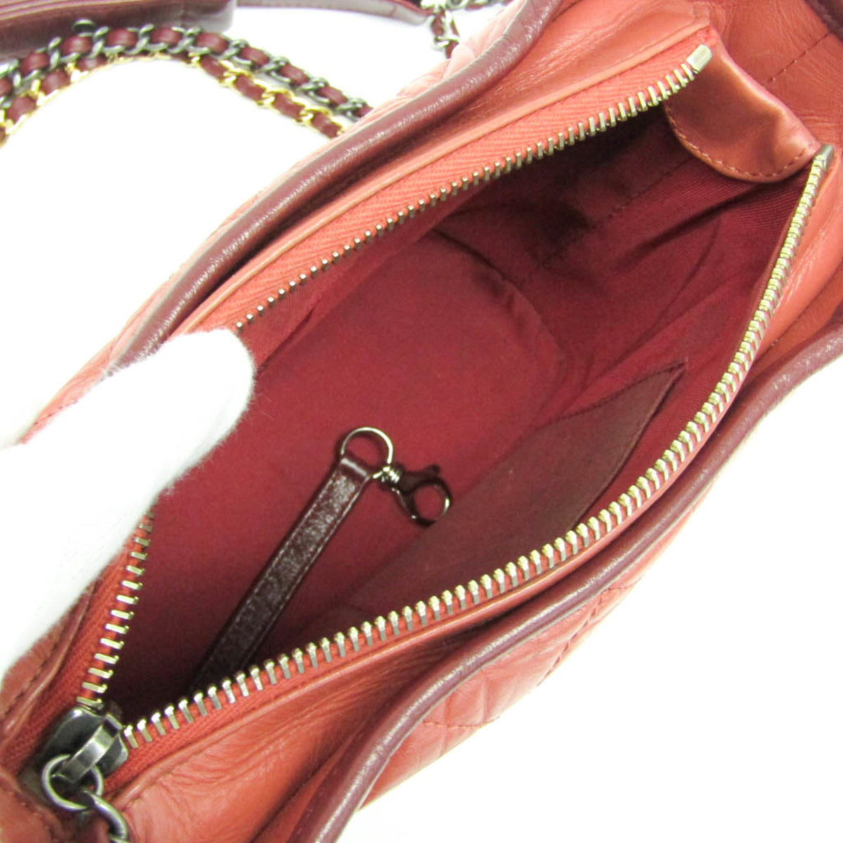 Chanel Gabrielle Hobo Quilted Aged Calfskin Pink Leather Shoulder Bag Bag (Pre-Owned)