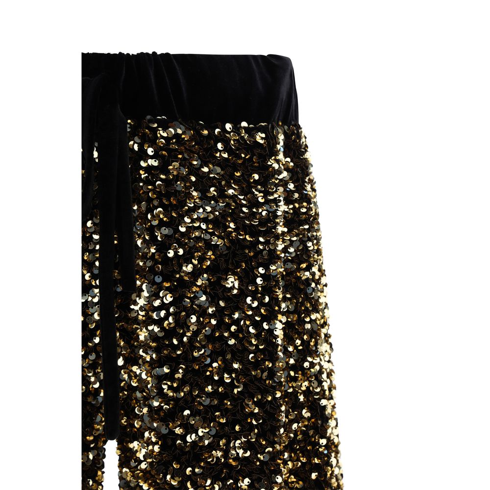 Ella Gold Polyamide Casual Women's Pants