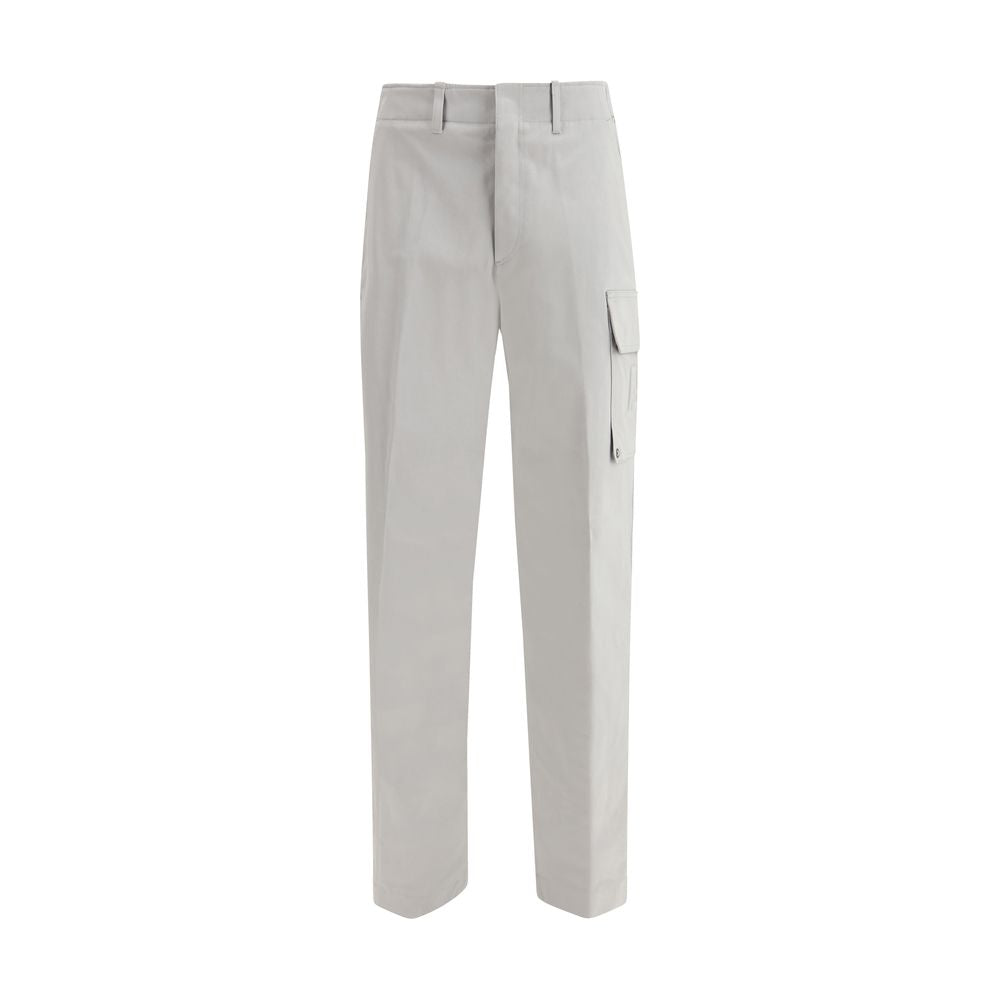 Fendi Silver Cotton Cargo Men's Pants