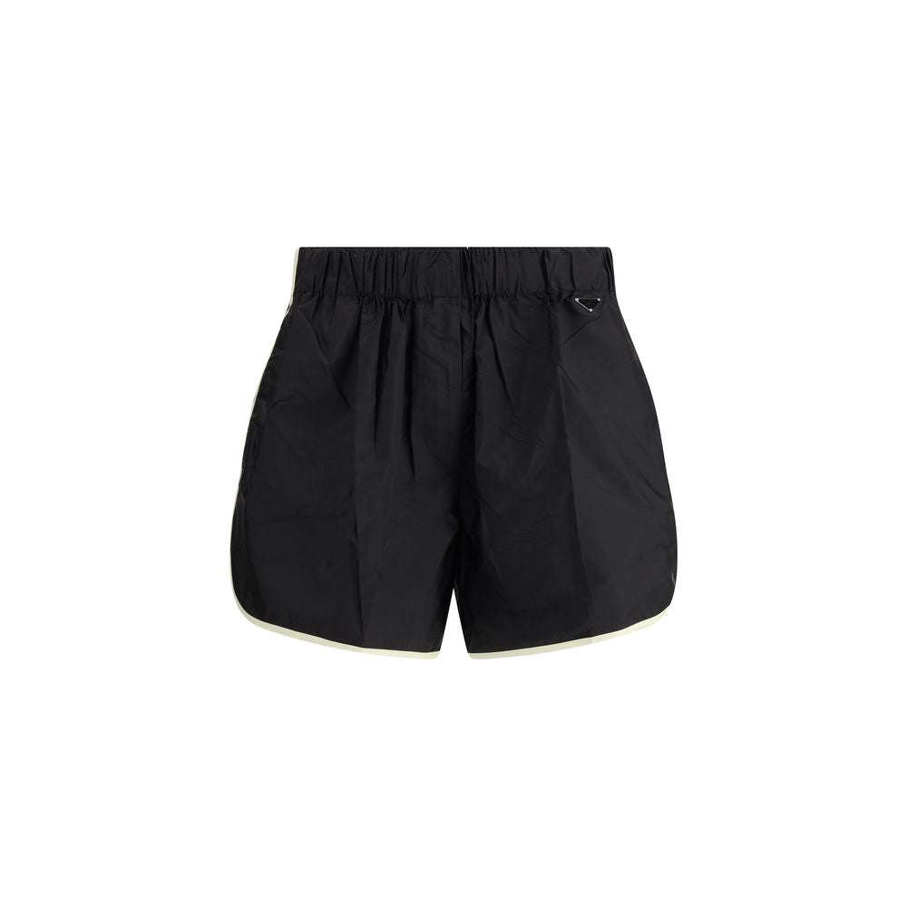 Prada Black Recycled Polyamide Bermuda Women's Shorts