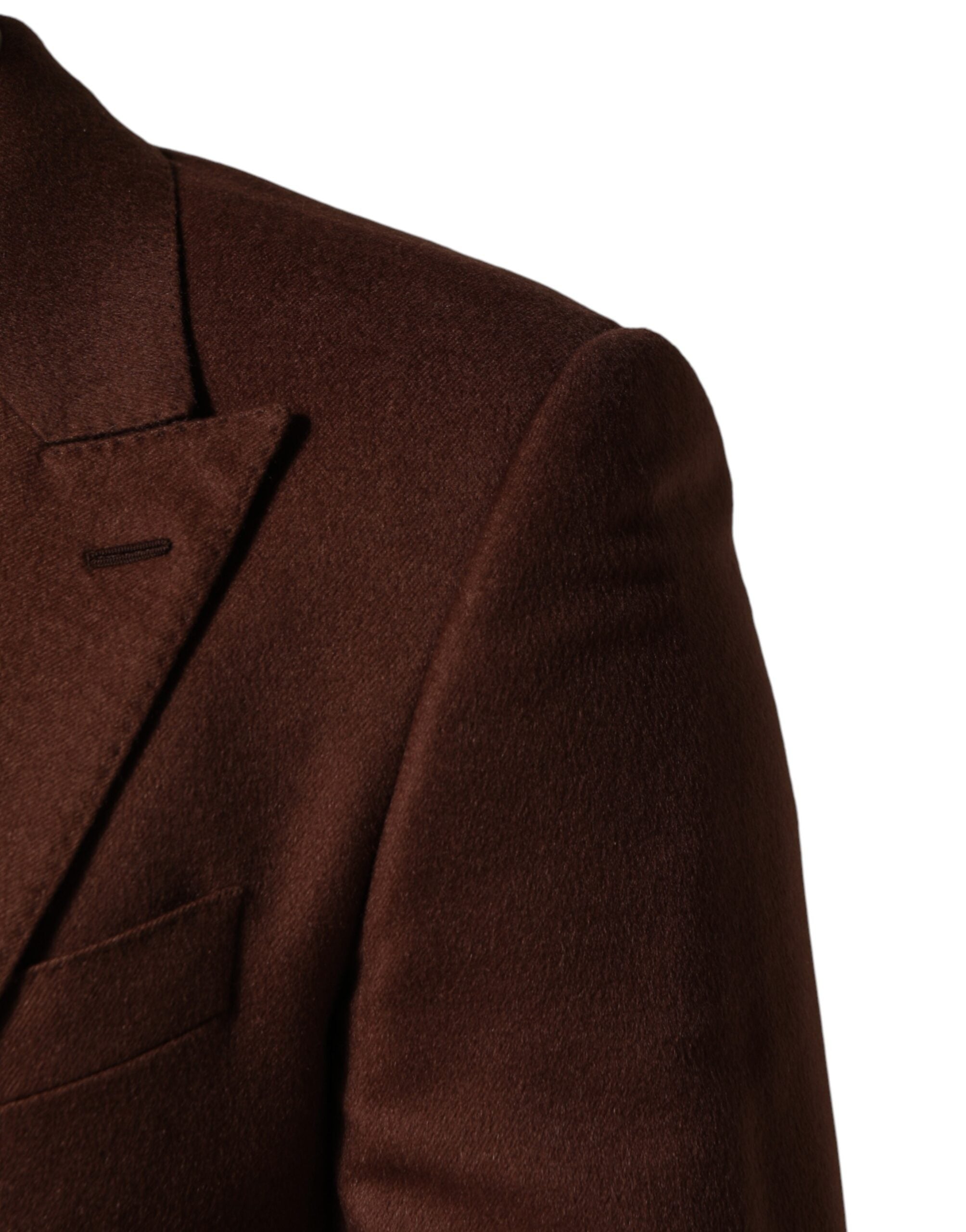 Dolce & Gabbana Brown Cashmere Single Breasted Jacket Men's Blazer