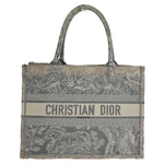 Dior Book Tote Grey Canvas Handbag (Pre-Owned)