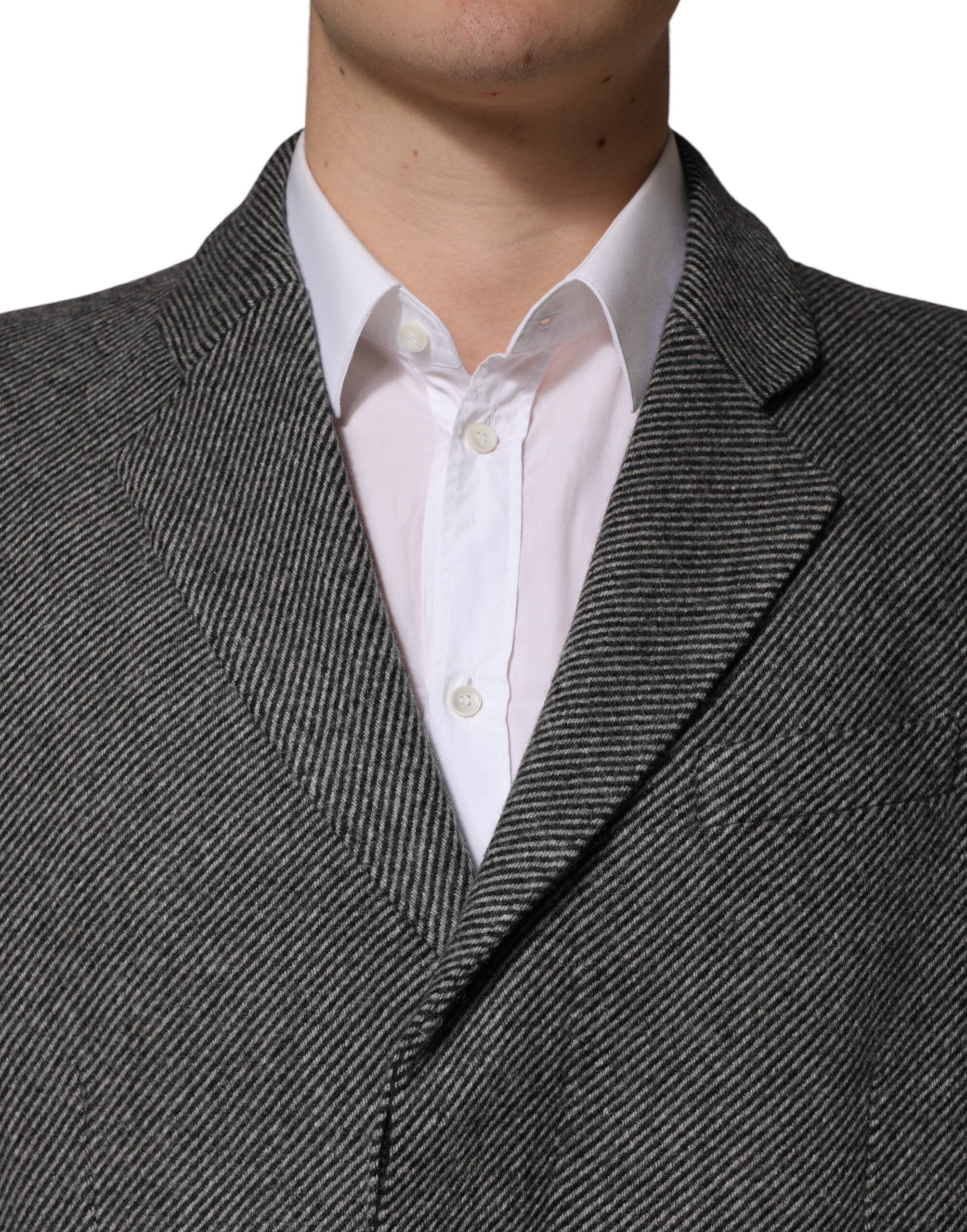 Dolce & Gabbana Gray Single Breasted Men Trench Coat Men's Jacket
