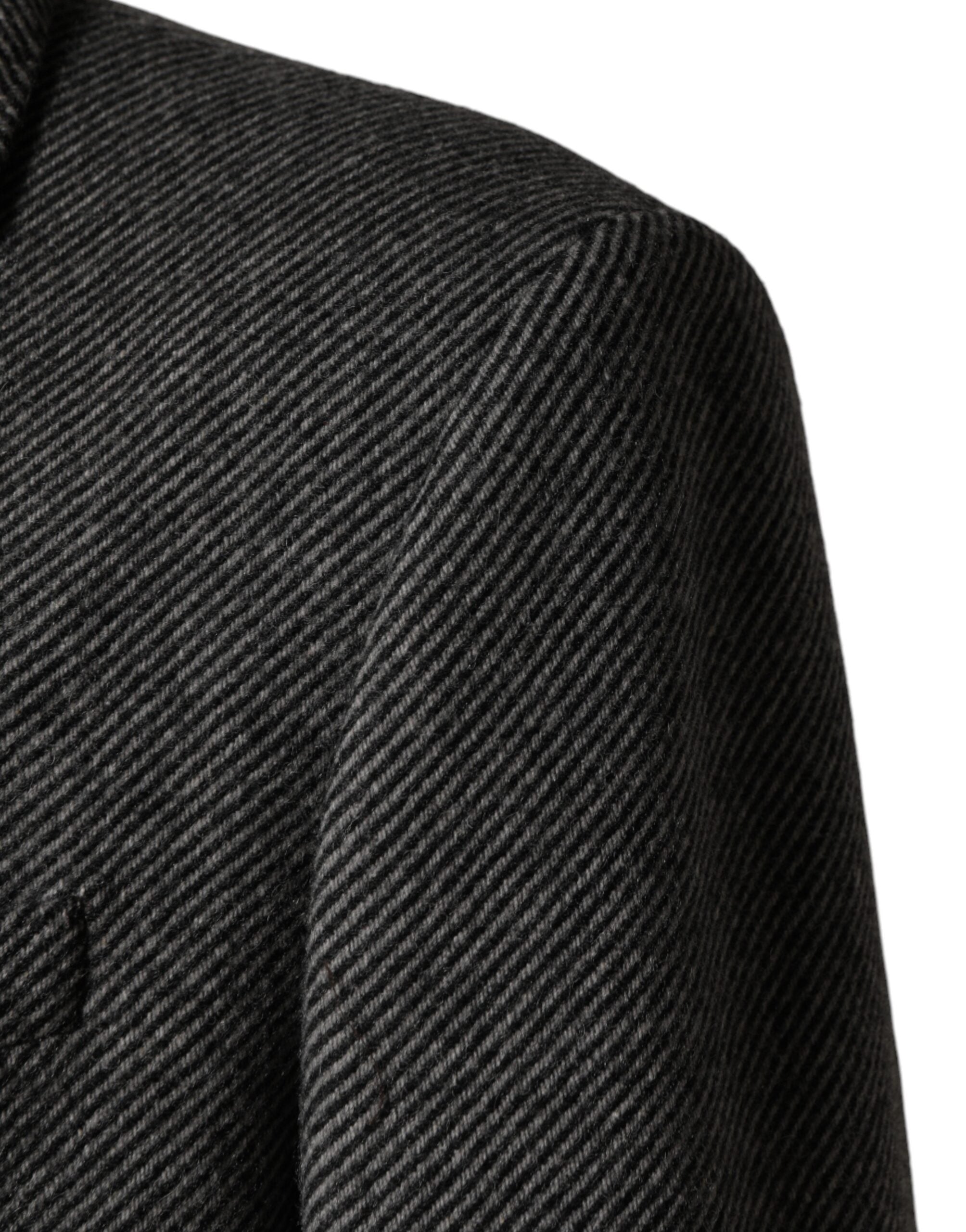 Dolce & Gabbana Gray Single Breasted Men Trench Coat Men's Jacket
