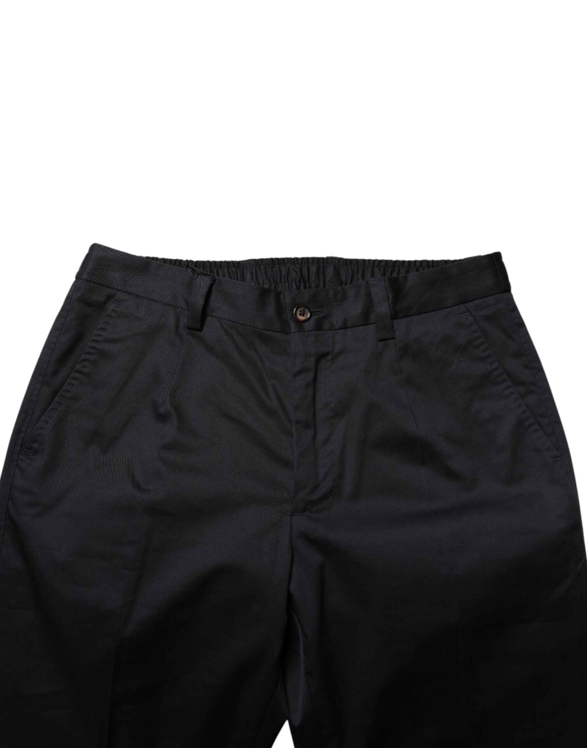 Dolce & Gabbana Dark Blue Cotton Skinny Dress Trouser Men's Pants